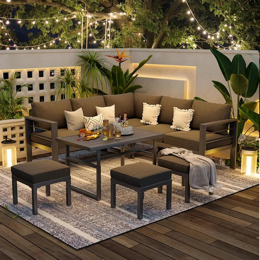 Hign-concerned Aluminum Patio Furniture Set Modern Outdoor