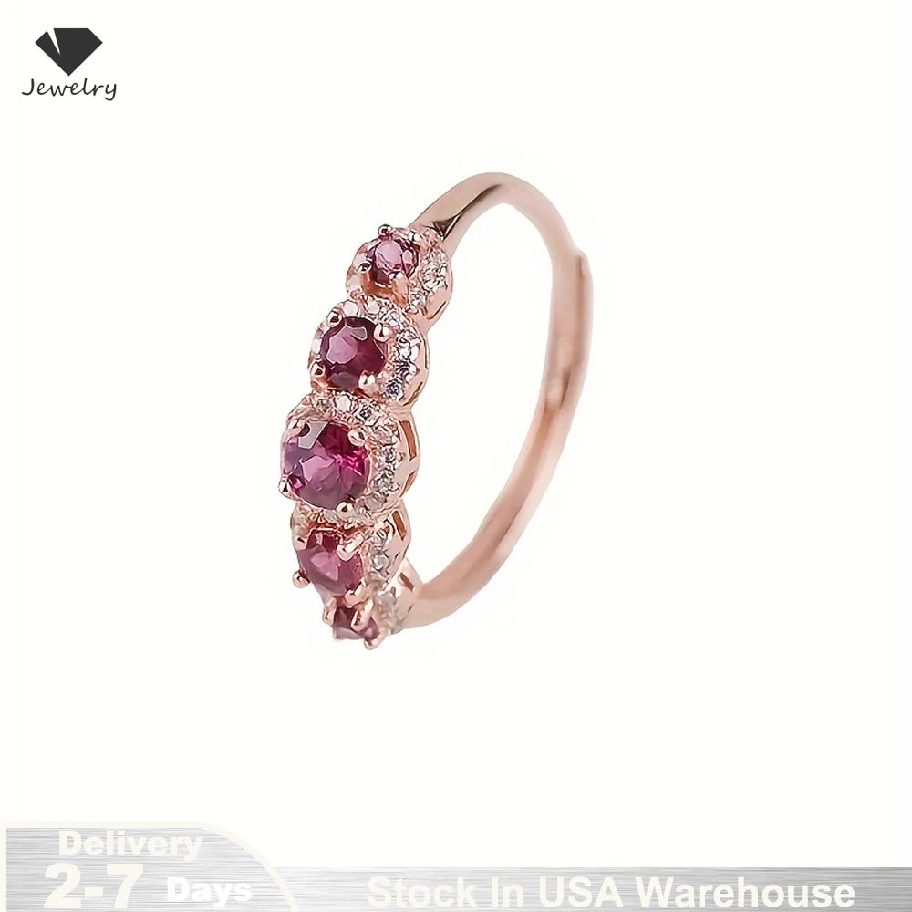 Sweet Blossoms Haven Zircon Ring S925 Silver Women Jewelry