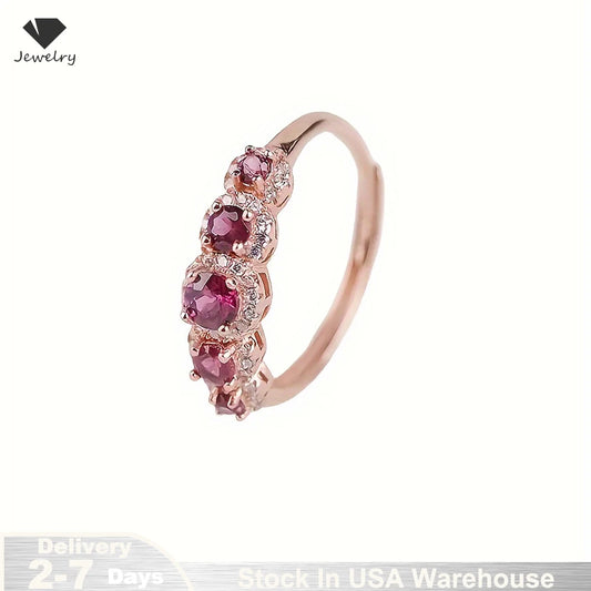 Sweet Blossoms Haven Zircon Ring S925 Silver Women Jewelry