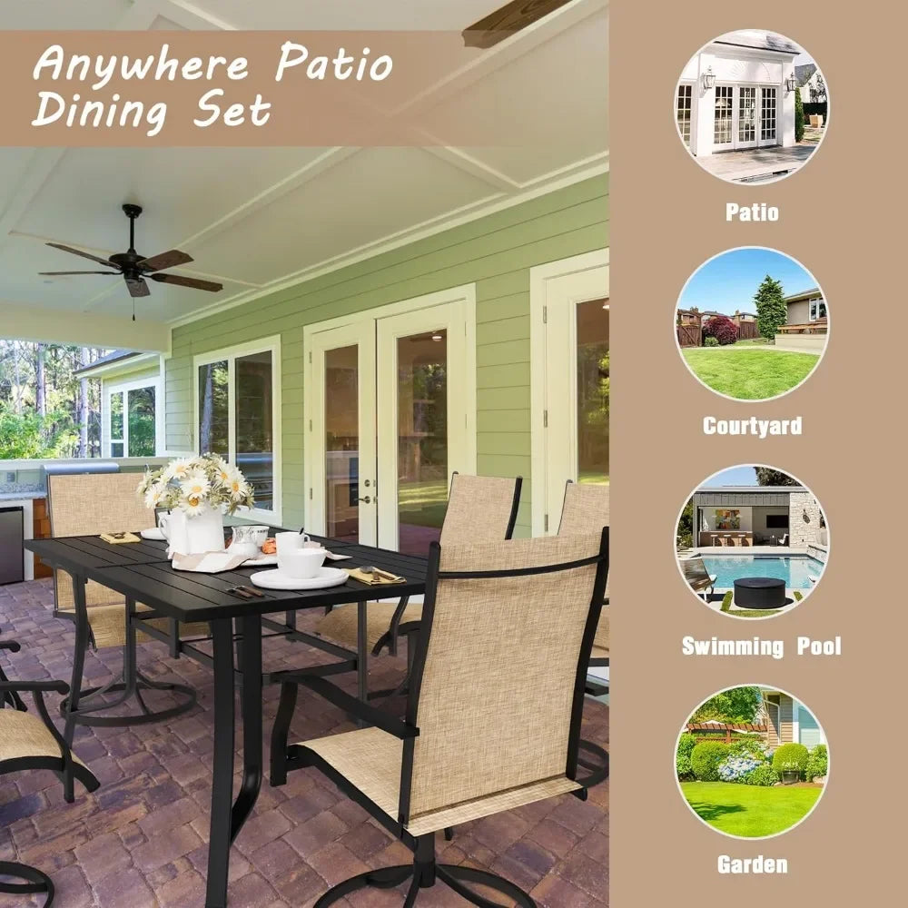 Guangbai 7 Piece Outdoor Dining Set With Umbrella Hole