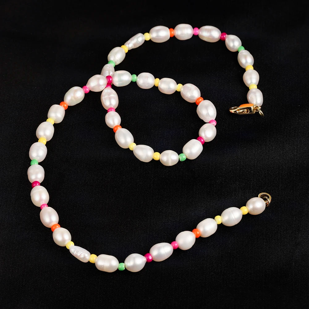 s925 Sterling Silver Pearl Necklace for Women elegant romantic freshwater pearl dopamine necklace for girls, wives, moms jewelry