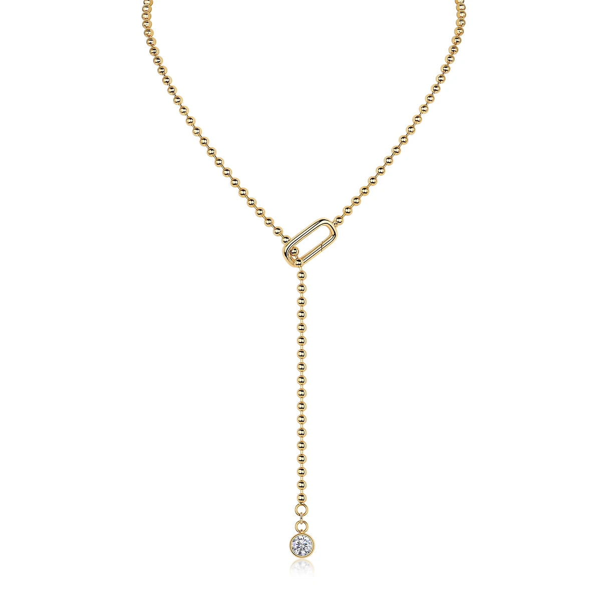 Sweet Blossoms Haven Moissanite Y Shape Necklace S925