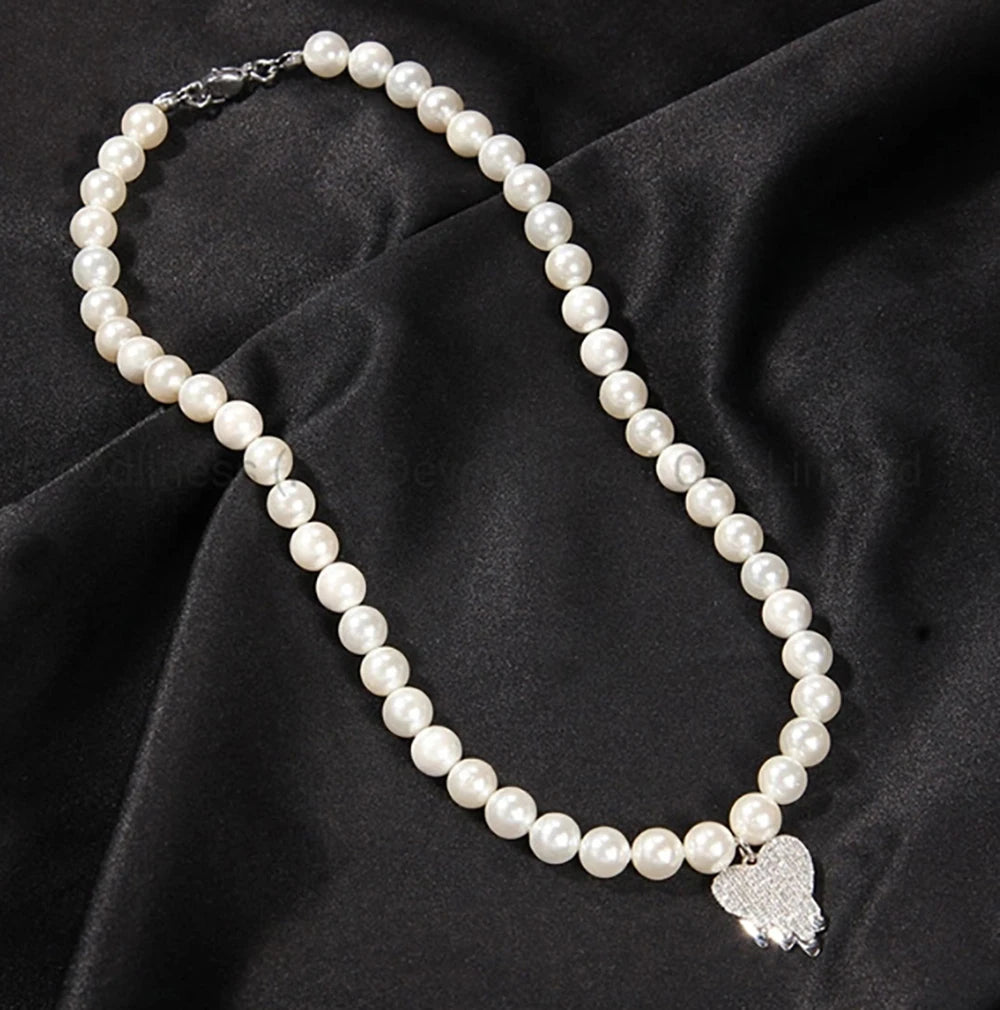 Mother's Day Gift Pearl Necklace Women's Natural Freshwater Pearl 925 Silver Necklace Pendant Mother's Present Ships from USA