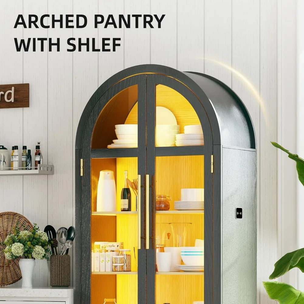 RBXC Arch Display Cabinet With Glass Doors 4 Tier Unit