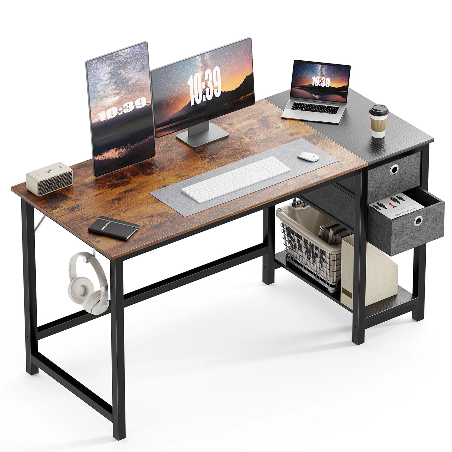 Sweet Blossoms Haven JHK Computer Desk With Drawers