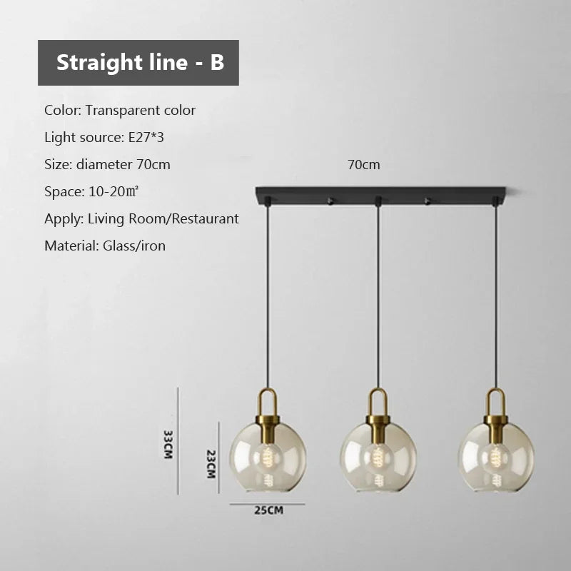 Oboerthurck Modern Glass Pendant Light Loft Industrial Lamp