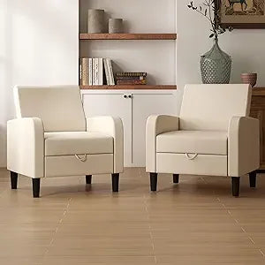 DAFIFY Linen Fabric Accent Chair For Living Room Modern