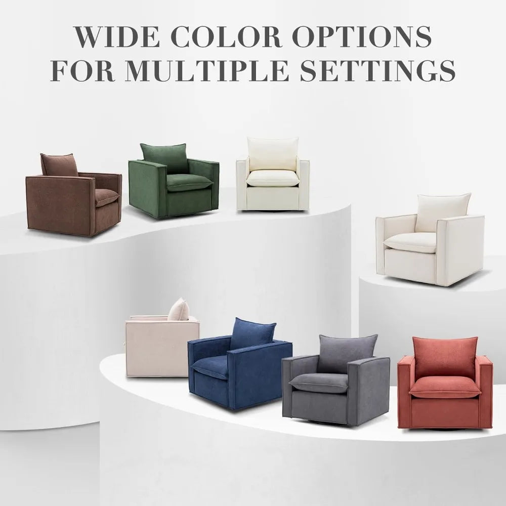 Swivel Accent Chair Upholstered Armchair For Living Room
