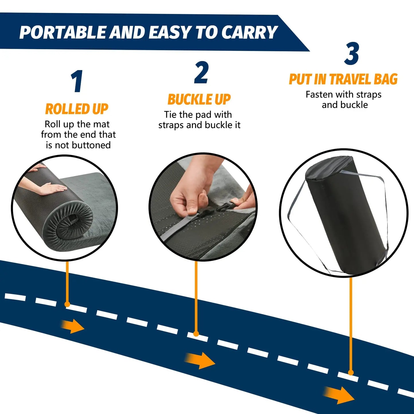 Zhejiang Memory Foam Roll Up Mattress Camping Sleeping Pad