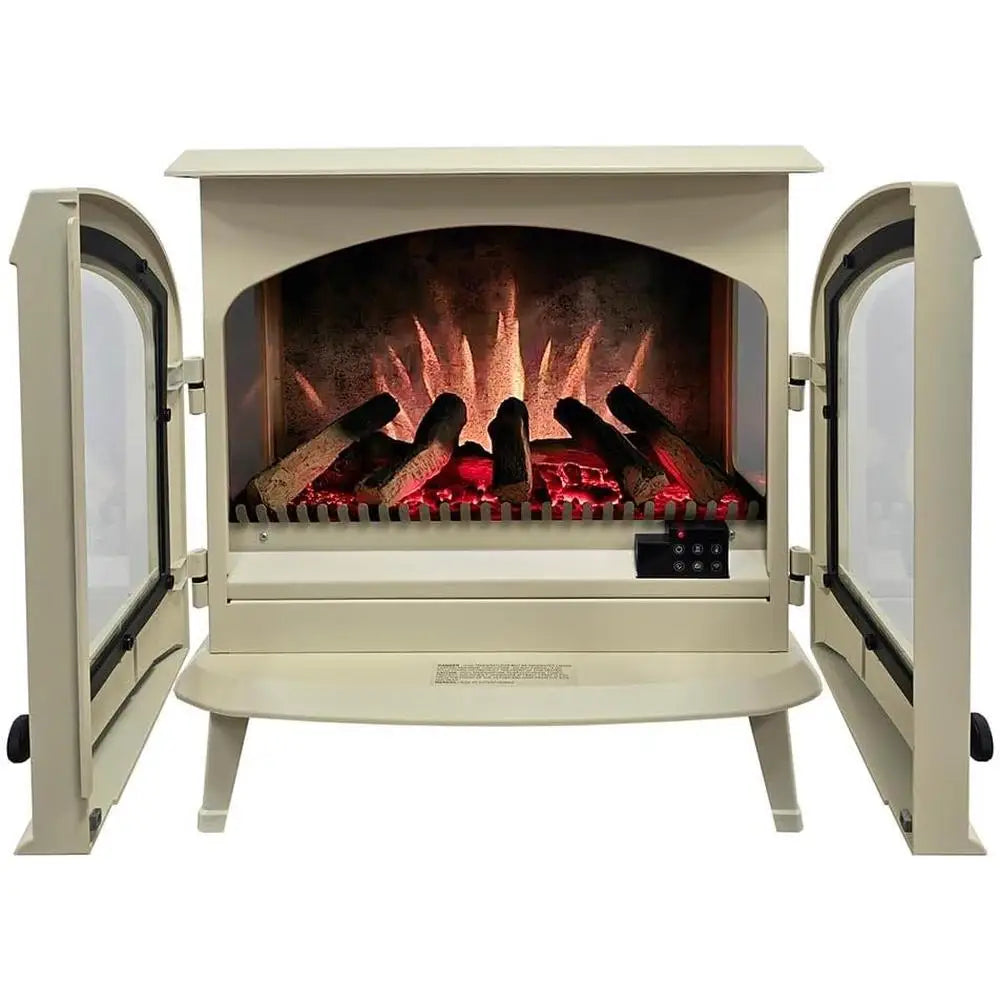 XMSJ Freestanding Electric Fireplace Heater Alexa Control