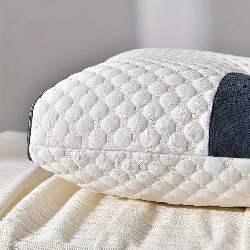 Massage Neck Pillow 2Pcs Soft Adjustable Ergonomic Knitted Orthopedic Contour Support Pillow