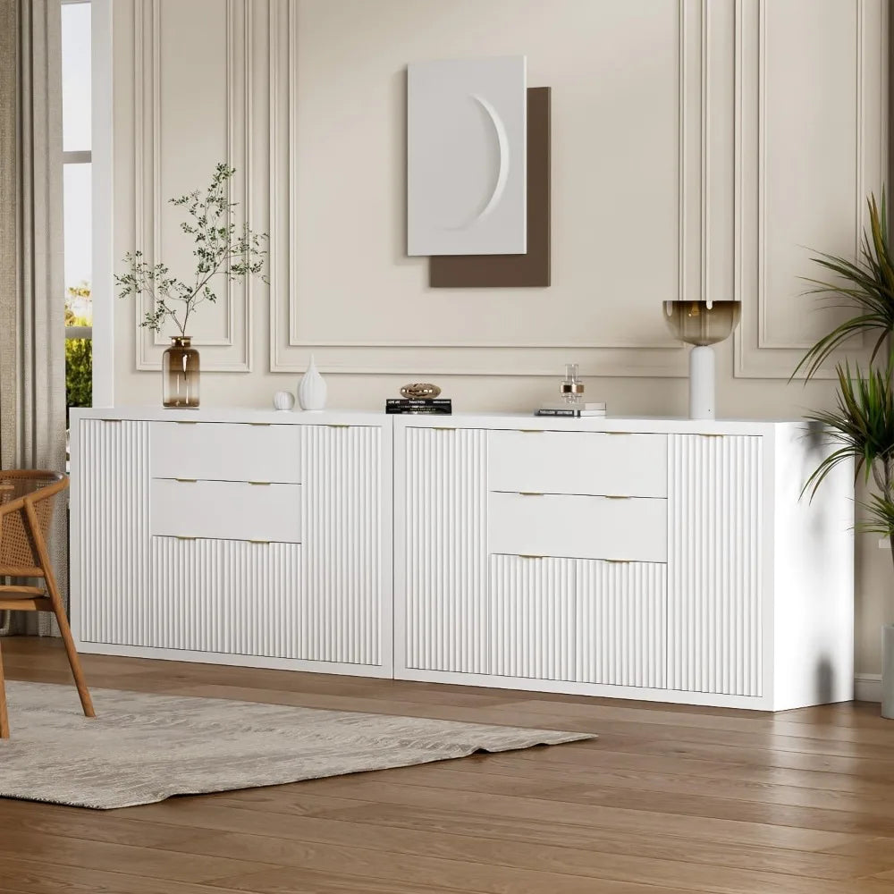 Chengwei Sideboard Buffet Cabinet With Adjustable Shelves