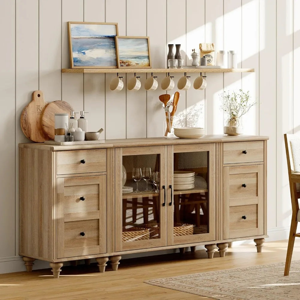 RBXC Wood TV Cabinet Entertainment Unit With Charging