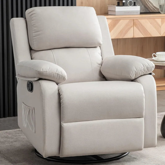 Masterpiece Recliner Chair 360 Swivel Rocker For Small Rooms