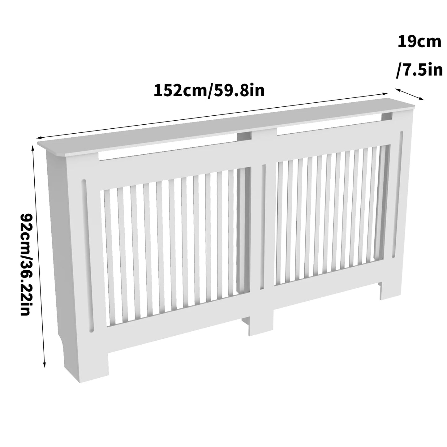 Wisfor Radiator Cover Wall Cabinet MDF Modern Wood