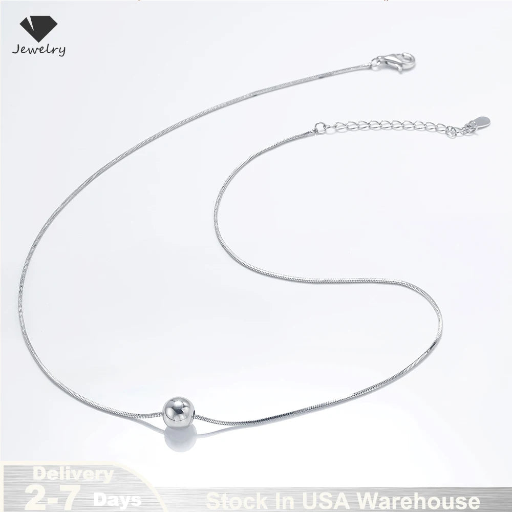 S925 Sterling Silver Necklace Hypoallergenic Women Jewelry