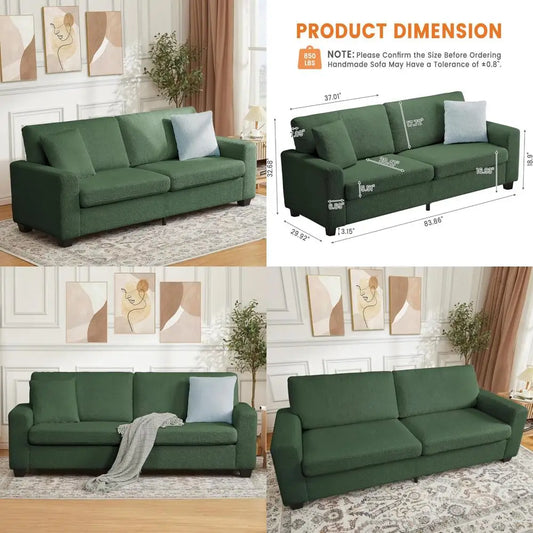 Contemporary Sofa With Removable Washable Cushion Covers