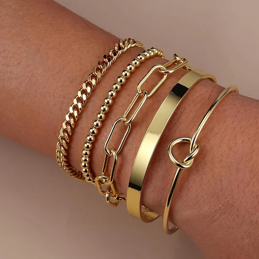 Sweet Blossoms Haven Cuban Chain Stackable Unisex Bracelet