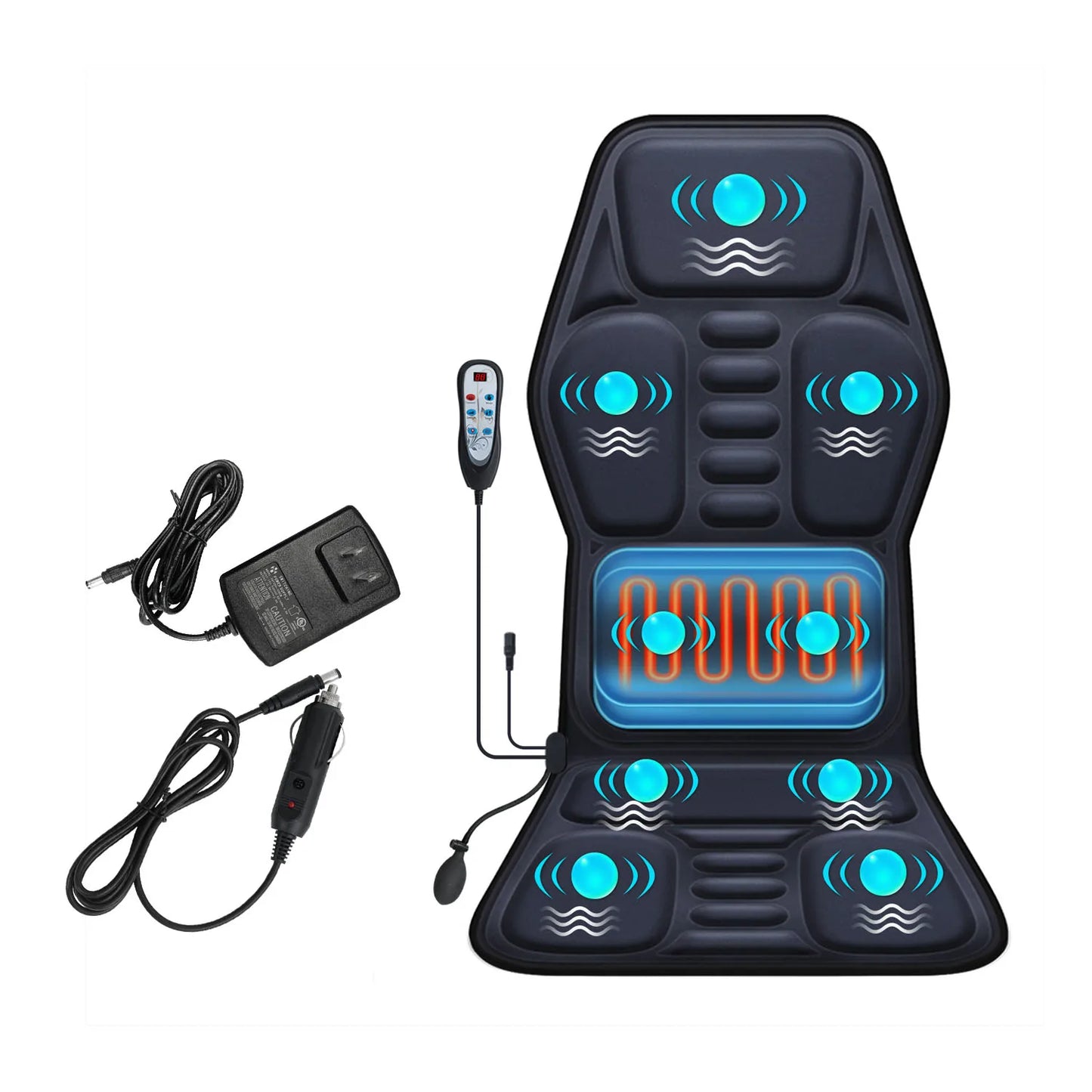 AIVEISI Heated Massage Seat Cushion With Lumbar Support