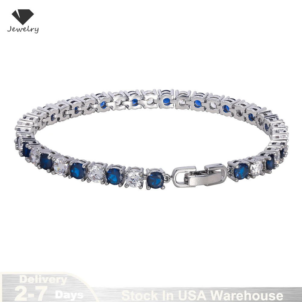 Sweet Blossoms Haven 925 Sterling Silver Tennis Bracelet