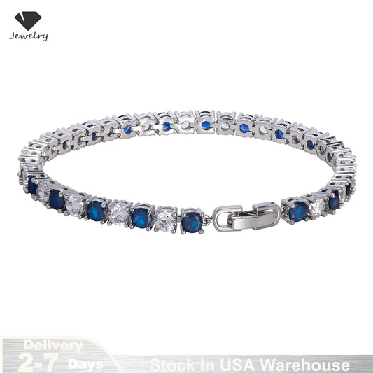 Sweet Blossoms Haven 925 Sterling Silver Tennis Bracelet
