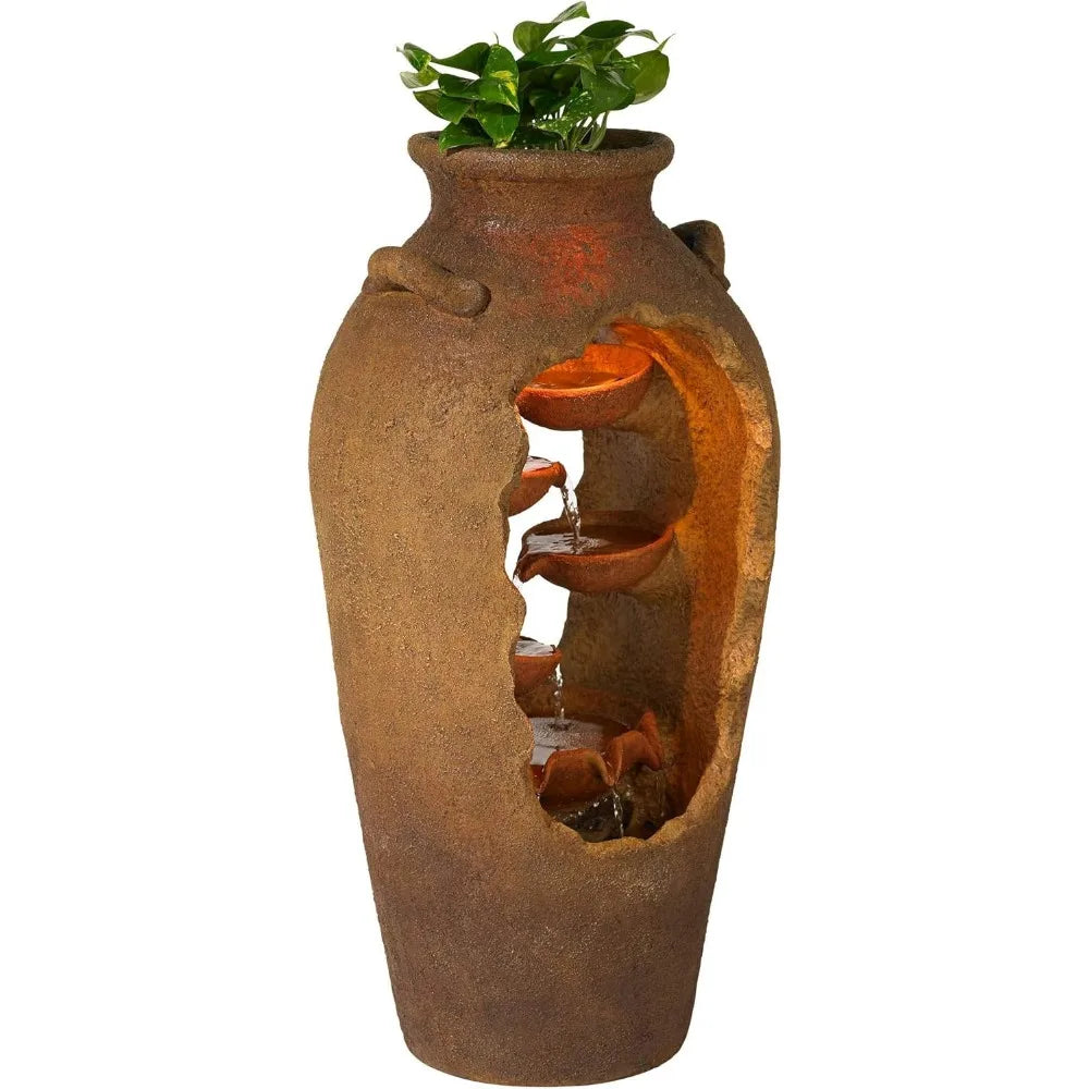 Universal Lighting and Decor Urn Waterfall Fountain LED