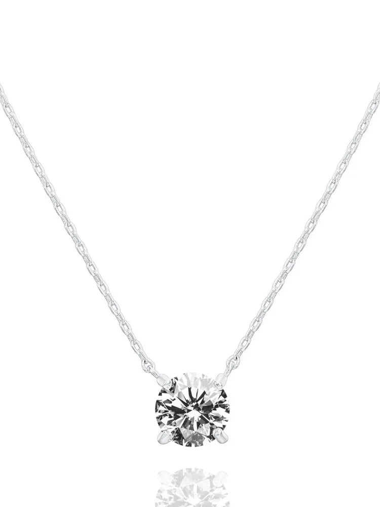 PAVOI Crystal Solitaire Cubic Zirconia Choker Necklace