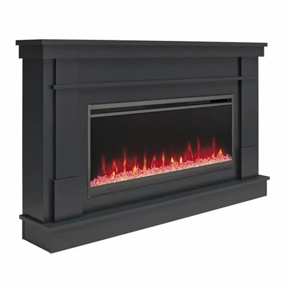 XMSJ Mantel Linear Electric Fireplace Insert Remote Timer