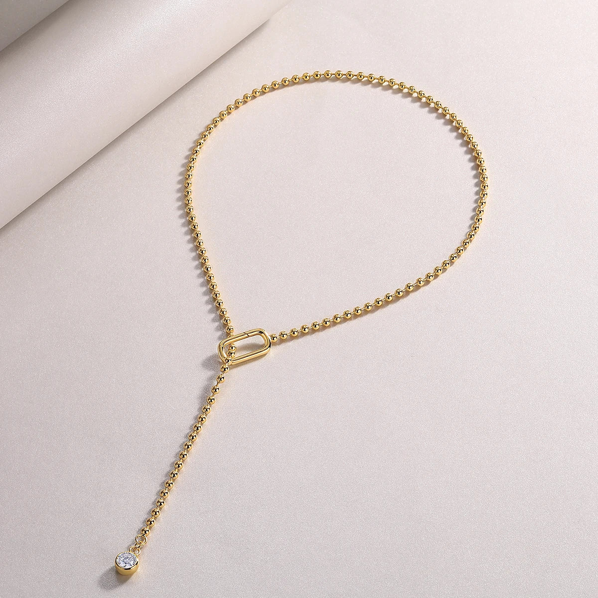 Sweet Blossoms Haven Moissanite Y Shape Necklace S925