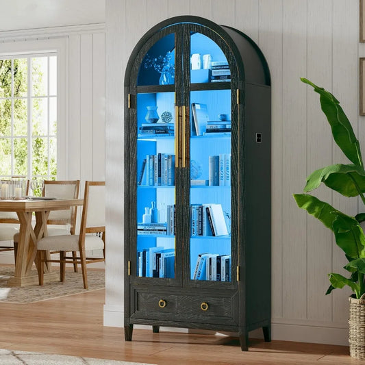 RBXC Arch Display Cabinet With Glass Doors 4 Tier Unit