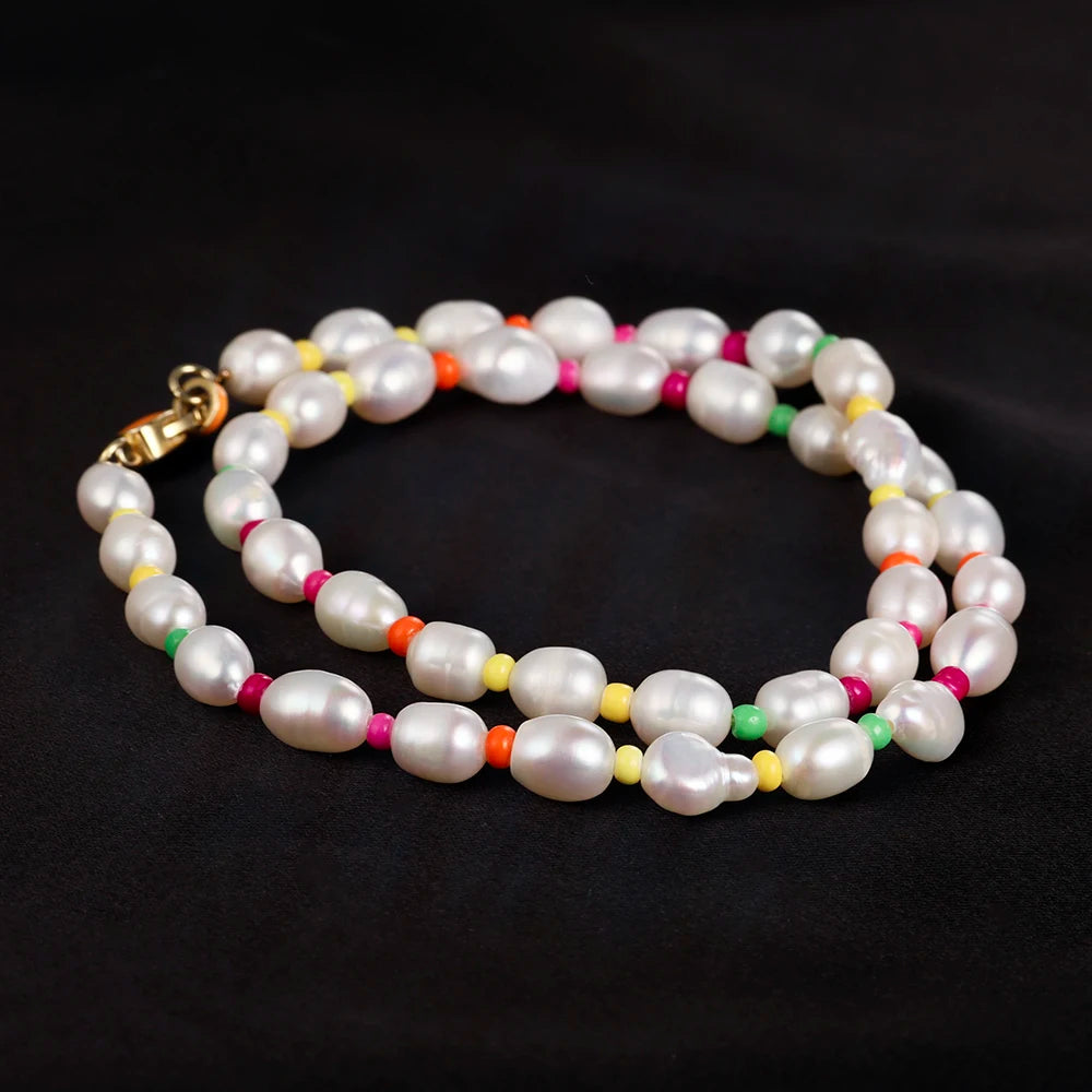 s925 Sterling Silver Pearl Necklace for Women elegant romantic freshwater pearl dopamine necklace for girls, wives, moms jewelry