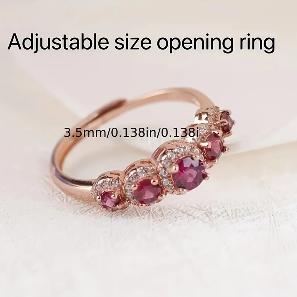 Sweet Blossoms Haven Zircon Ring S925 Silver Women Jewelry