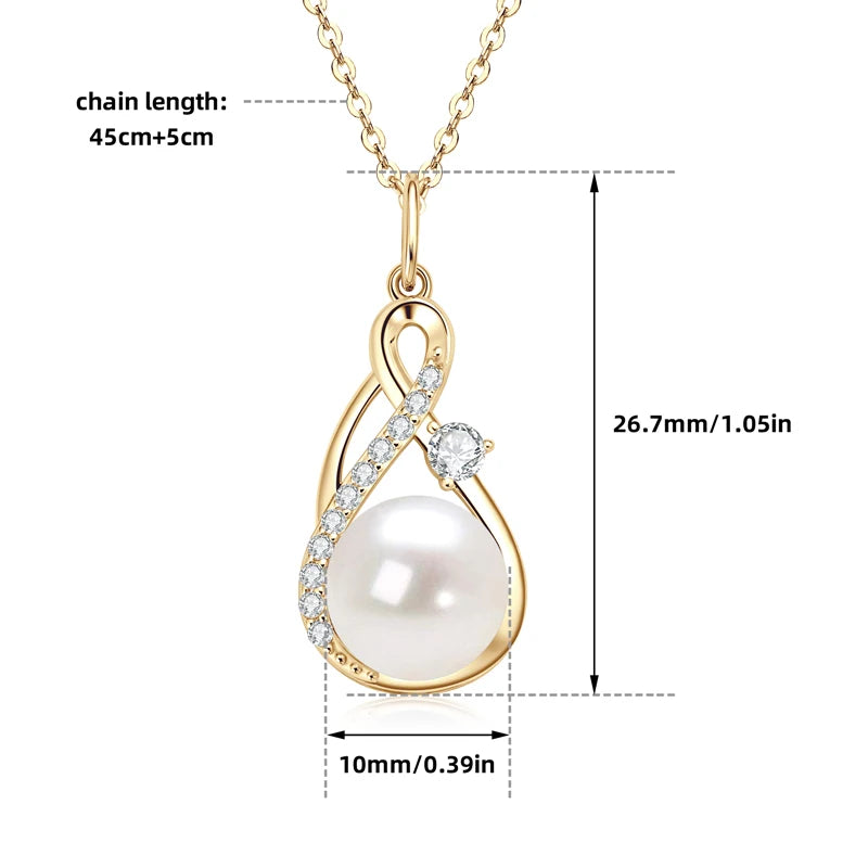 Sweet Blossoms Haven Pearl Infinite Pendant Necklace
