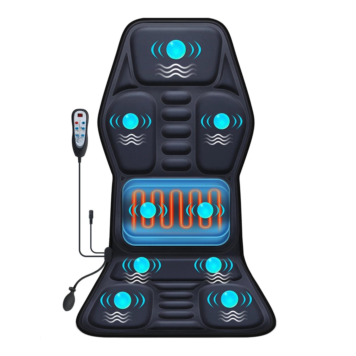 AIVEISI Heated Massage Seat Cushion With Lumbar Support