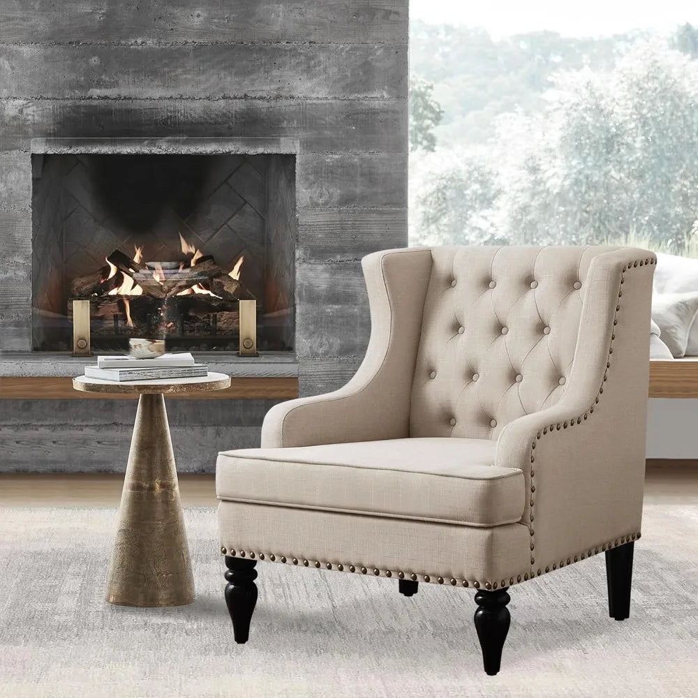 DAFIFY Amelia Modern Wingback Armchair Reading Sofa