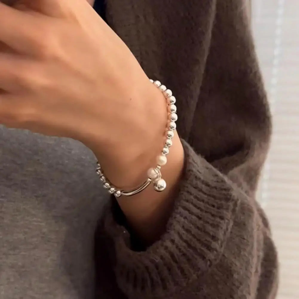 Classic New Design Round Beads Charm Bracelets For Women Simple Style Chain Bangles Jewelry Party Gifts