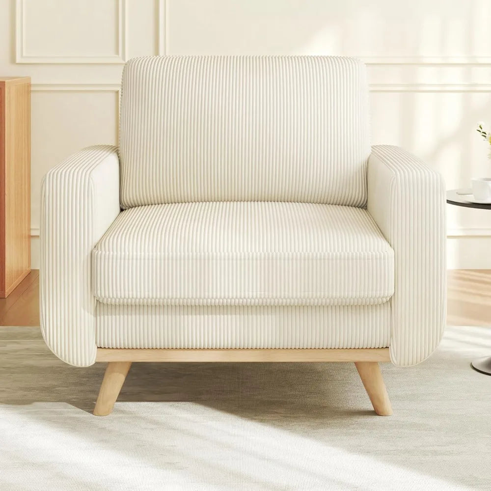 ANGDUO Corduroy Accent Chair Upholstered Armchair Modern