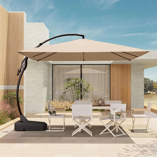Grand Patio Square Cantilever Umbrella With Base Included