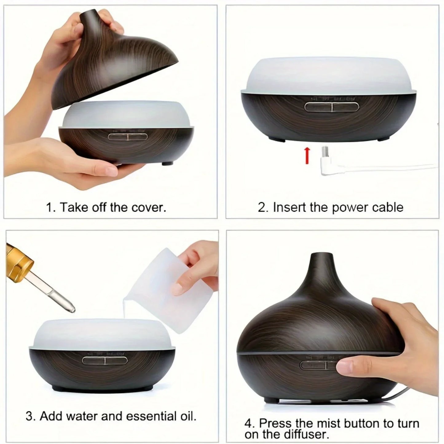 ARPSTAR Essential Oil Diffuser With 6 Bottle Oil Set