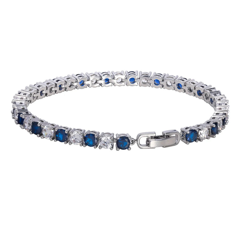 Sweet Blossoms Haven 925 Sterling Silver Tennis Bracelet