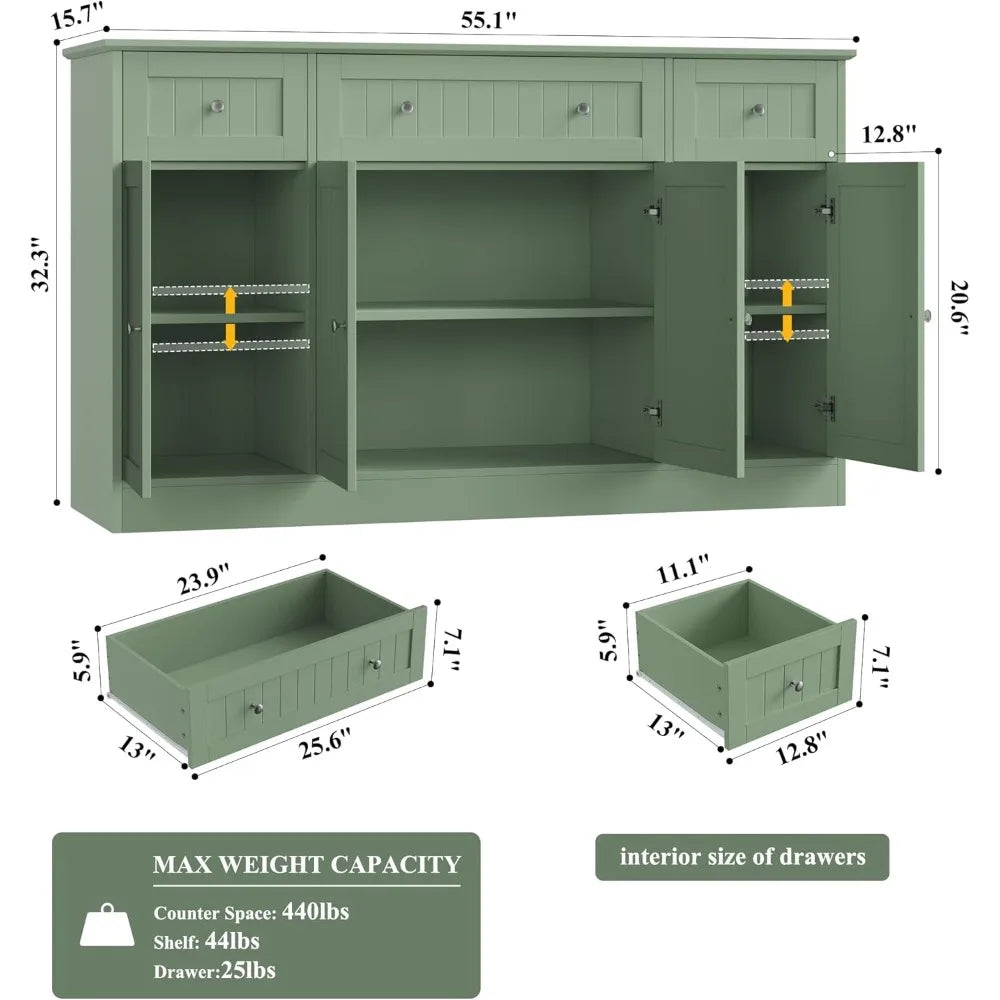 Modern Morocco Sideboard Buffet Cabinet With Storage