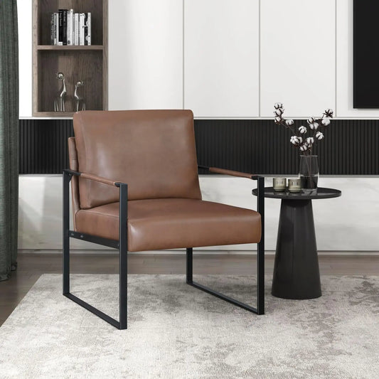 Sweet Blossoms Haven Modern Faux Leather Accent Chair