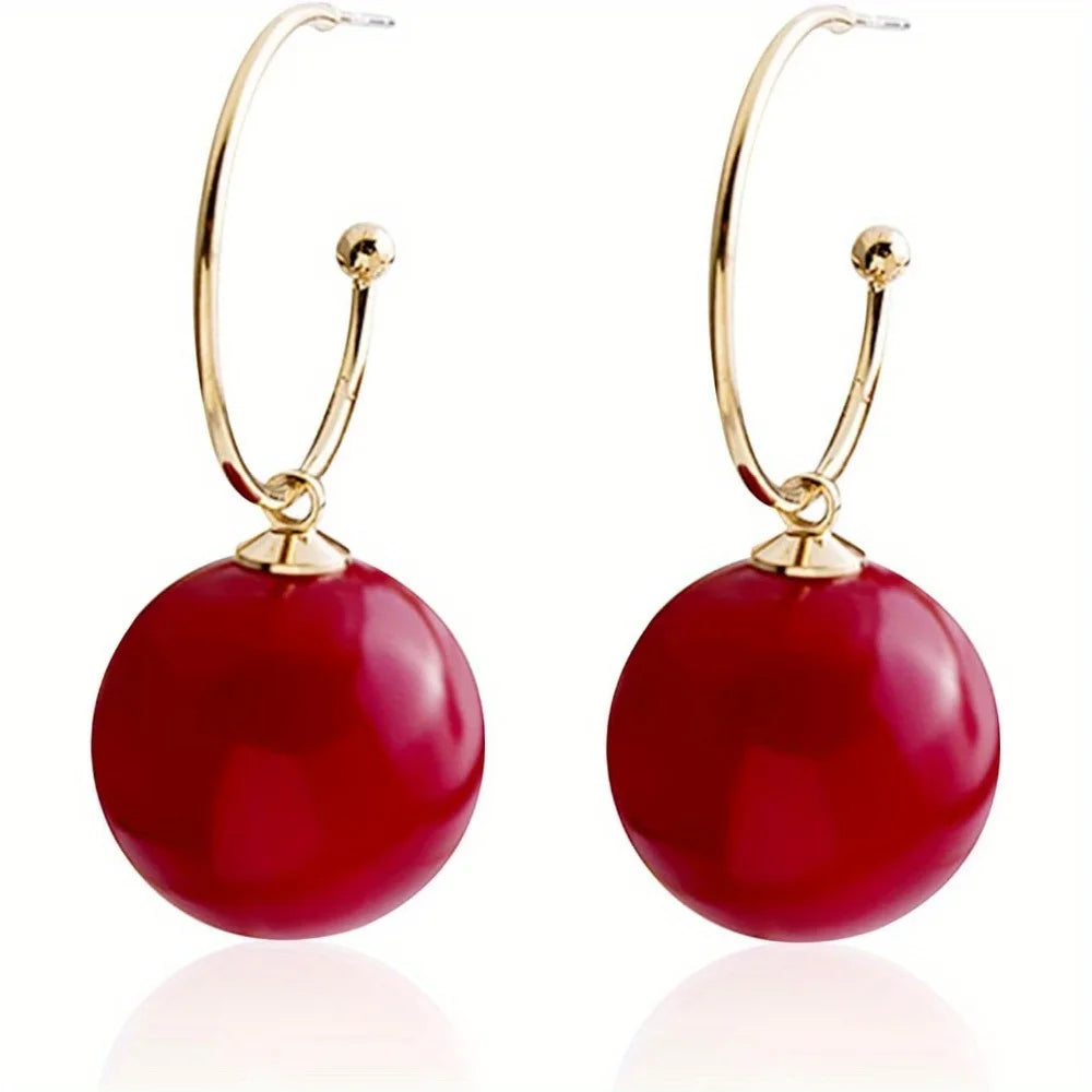 Sweet Blossoms Haven Pearl Hoop Earrings Gold Plated