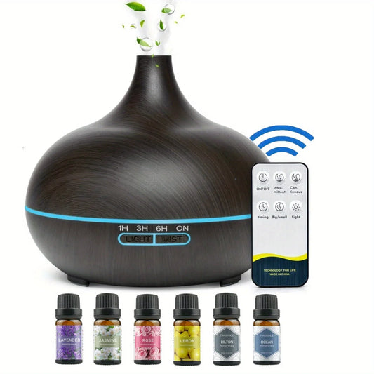 ARPSTAR Essential Oil Diffuser With 6 Bottle Oil Set