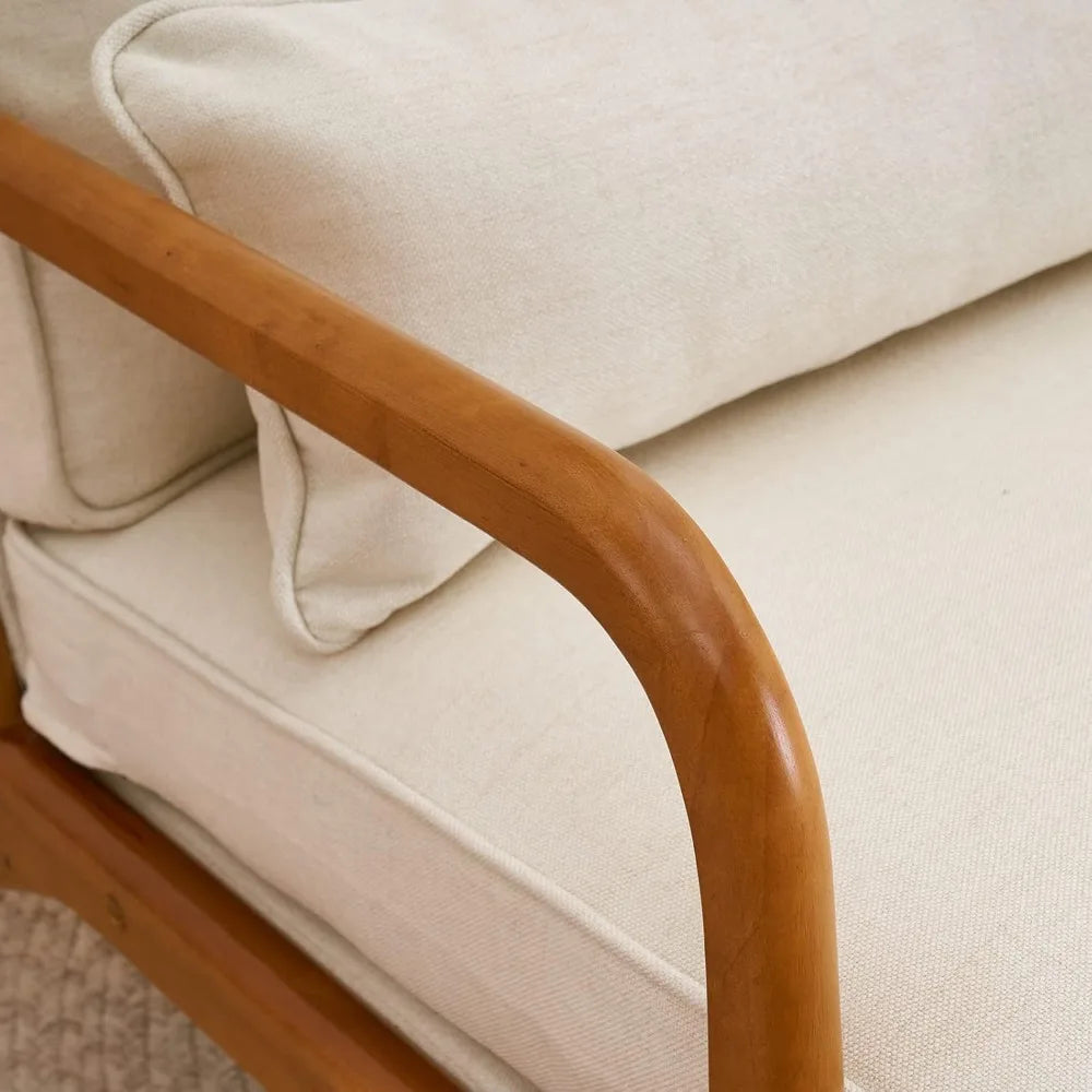 Guangbai Modern Linen Living Room Chairs Set of Two