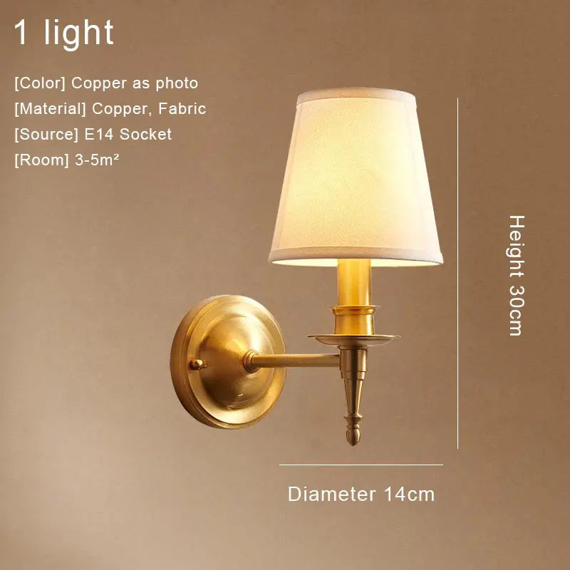 OWEN LYCA Copper LED Chandelier With Fabric Shade E14 Base