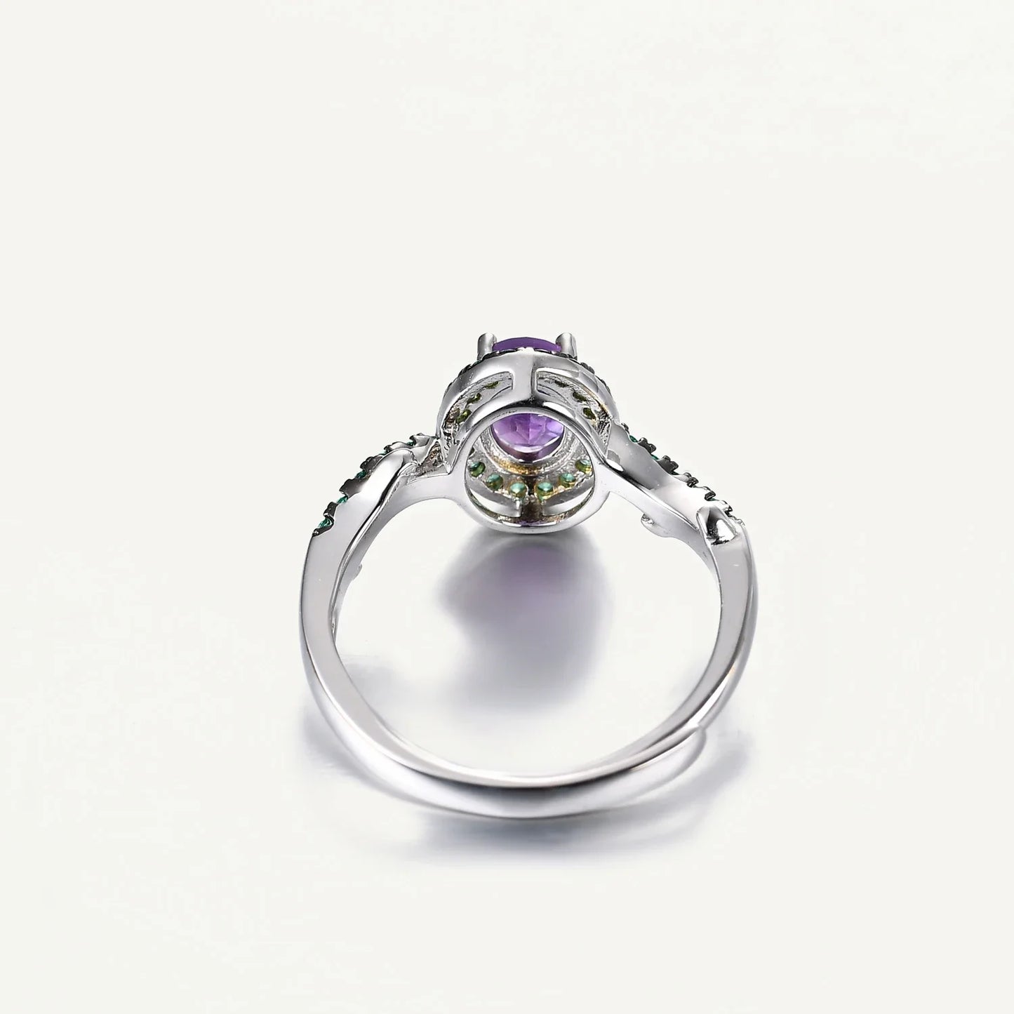 GEM'S BALLET Kite Gemstone Ring Set 925 Sterling Silver