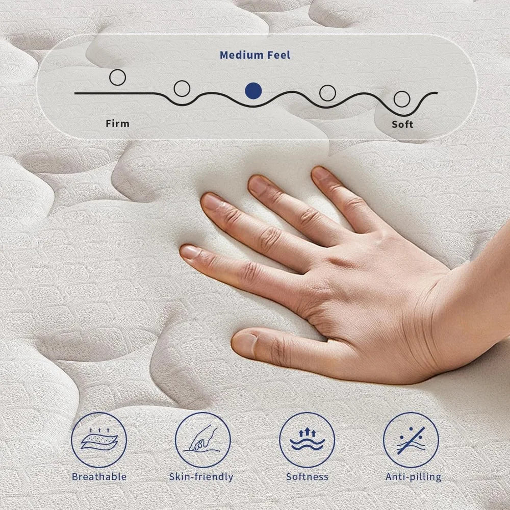 Angduo Hybrid Mattress With Pocketed Coils CertiPURUS