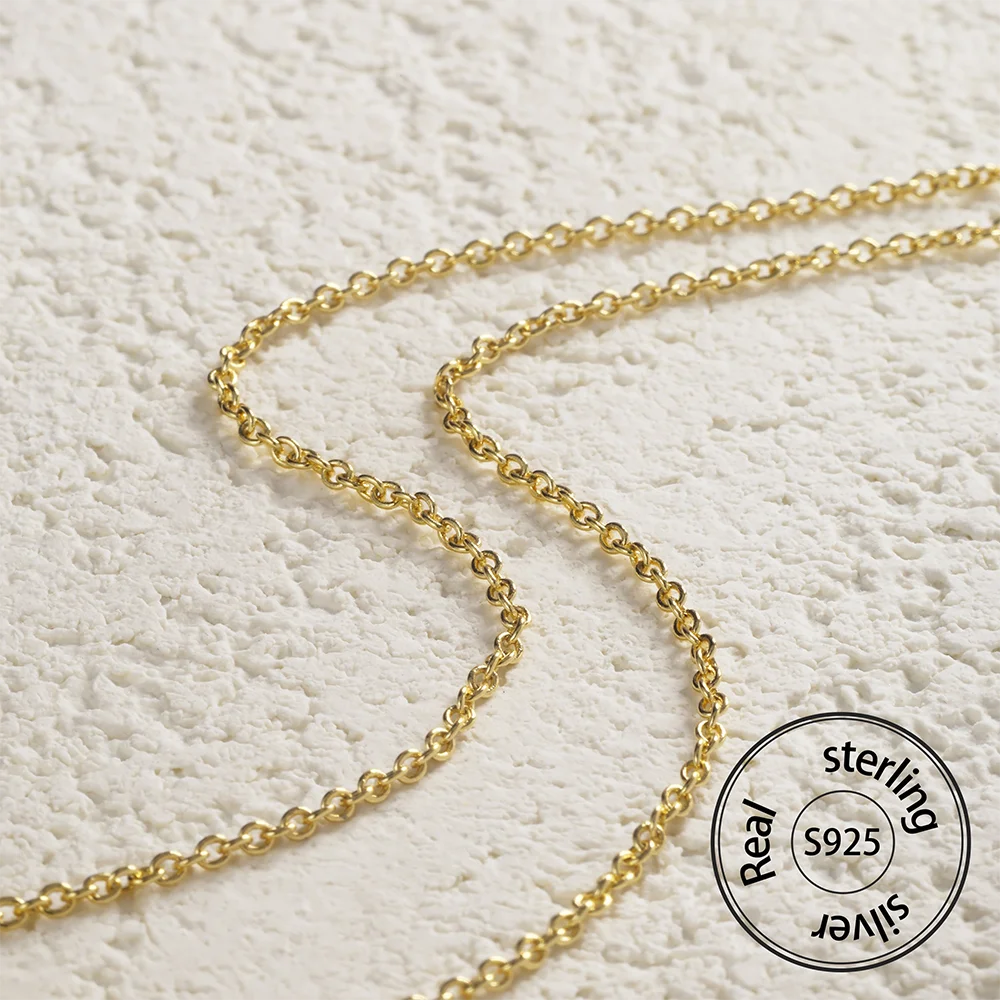 Sterling Silver 925 Crystal Pendant Necklace Chain