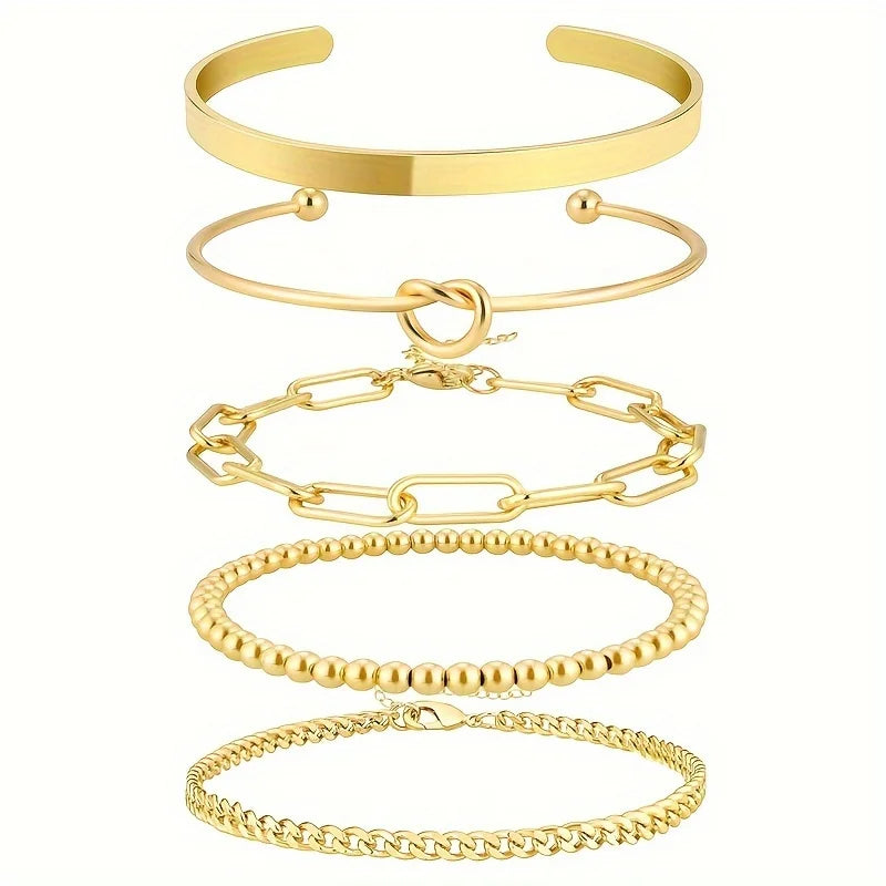 Sweet Blossoms Haven Cuban Chain Stackable Unisex Bracelet